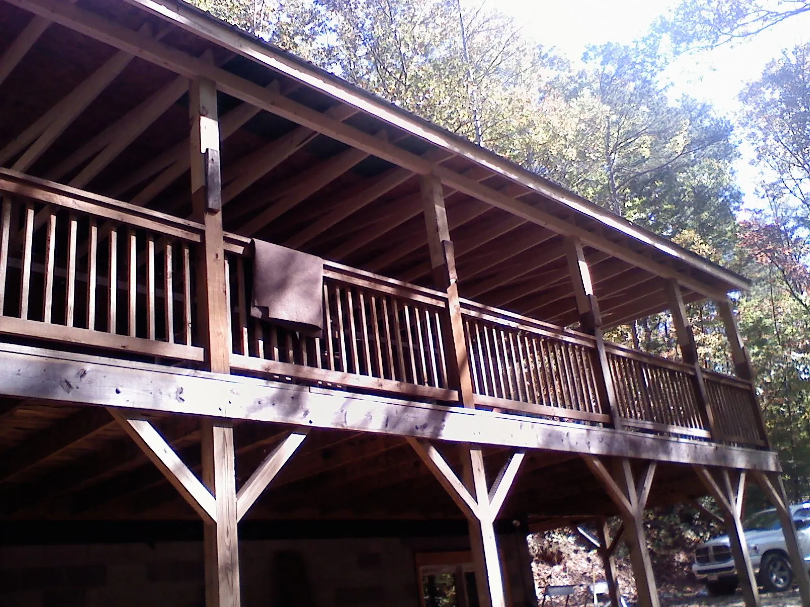 Timber framing under a new elevated porch and deck — Roof Leak Repair in Melville by Roofing Brothers